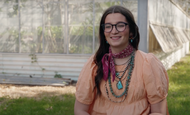Haley Bode at her family's farm in Waterloo